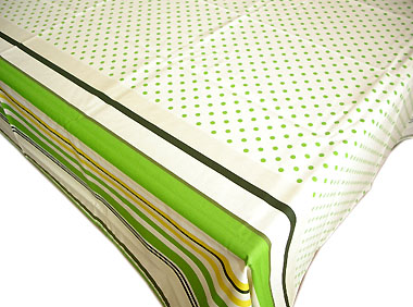 French Basque tablecloth, coated (Biarritz poisrayure.printemps) - Click Image to Close